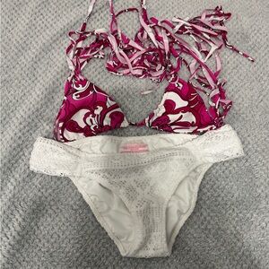 Victoria's Secret White Lace Bikini Bottom